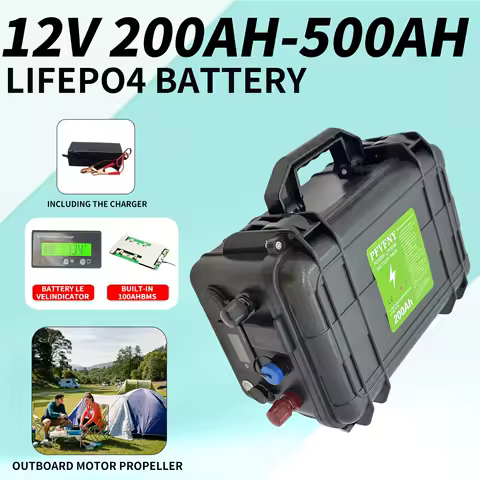 Lithium iron phosphate battery 12V 12.8V lithium battery 6000+times, charged capacity display battery, suitable for marine RVs