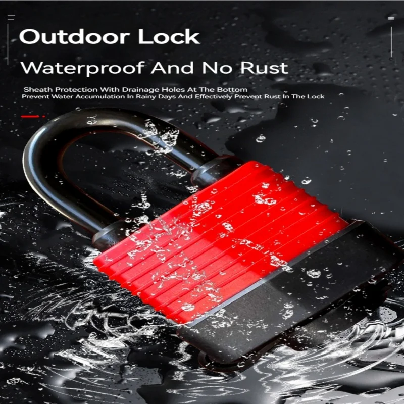 Heavy Duty Waterproof Anti-theft Copper Lock Rubber Wrapped Anti-cut Pure Copper Lock Cylinder Safety Heavy Duty Padlock