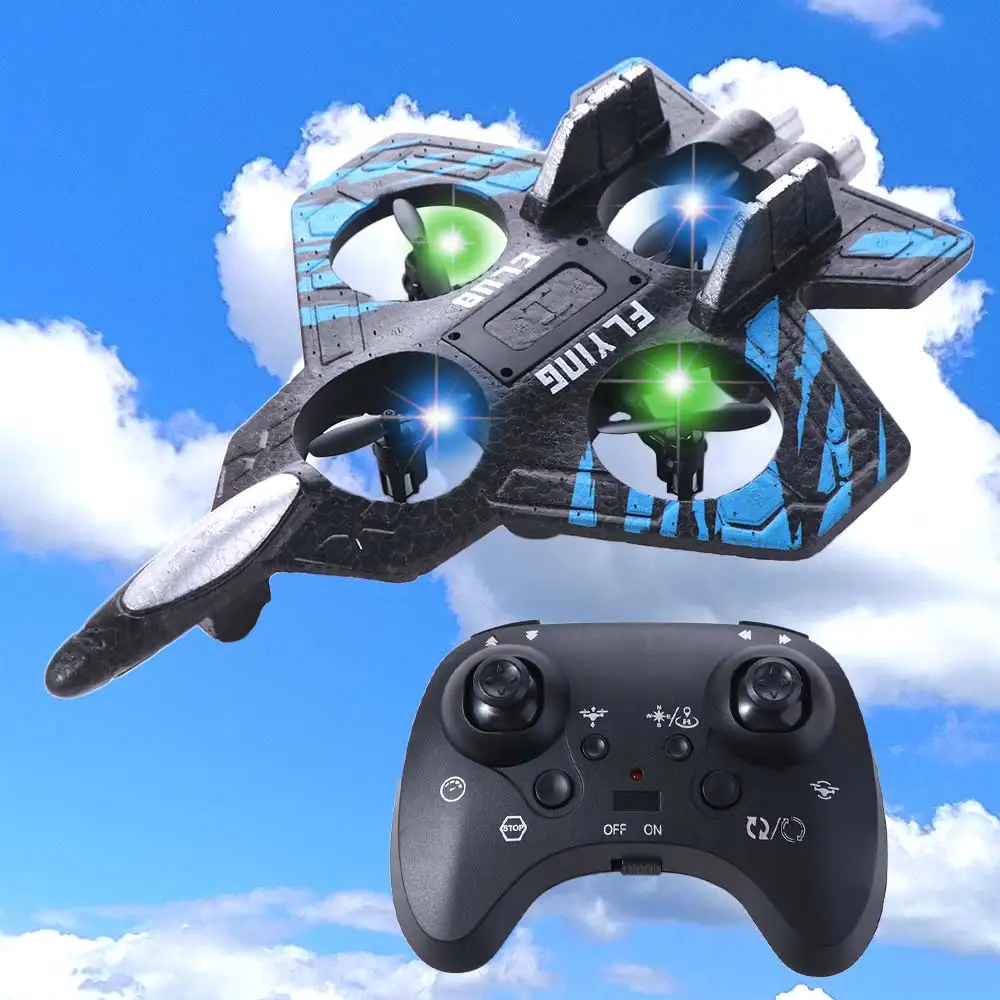 EPP Foam Пульт дистанционного управления Пенопластовый истребитель Гравитационный датчик Перезаряжаемый четырехмоторный вертолет Игрушка Прочные радиоуправляемые дроны RC Хобби Реактивный самолет