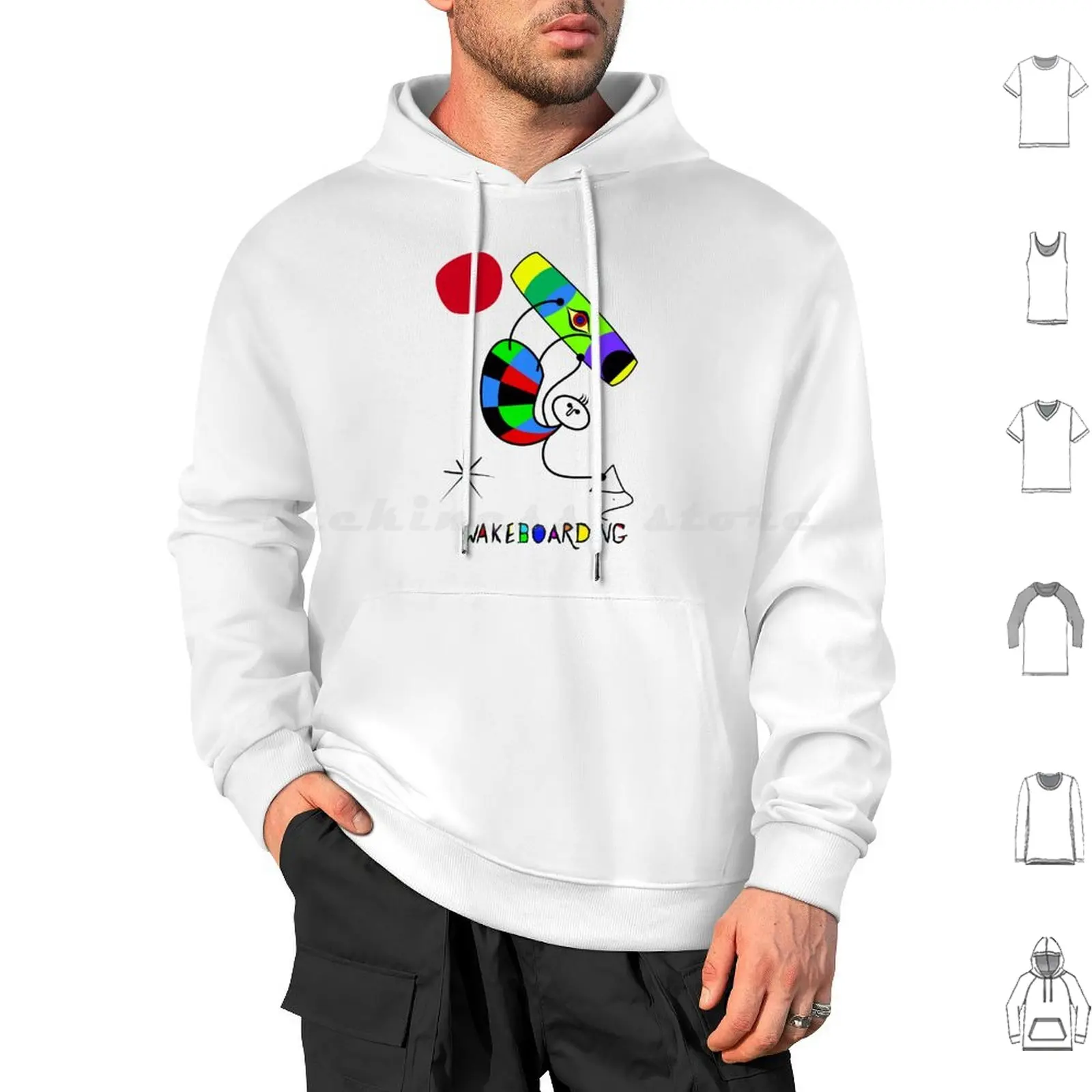 Wakeboarder Inspired By Miro Hoodies Long Sleeve Wakeboarding Wake Board Water Sports Waterskiing Wake Skate Kite Surf