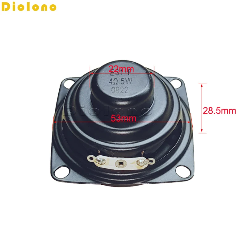 2pcs 4 Ohms 5W 2 inch Square 16 Core Dual Neodymium Magnetic Waterproof Speaker 53mm Glassfiber bluetooth Loudspeaker