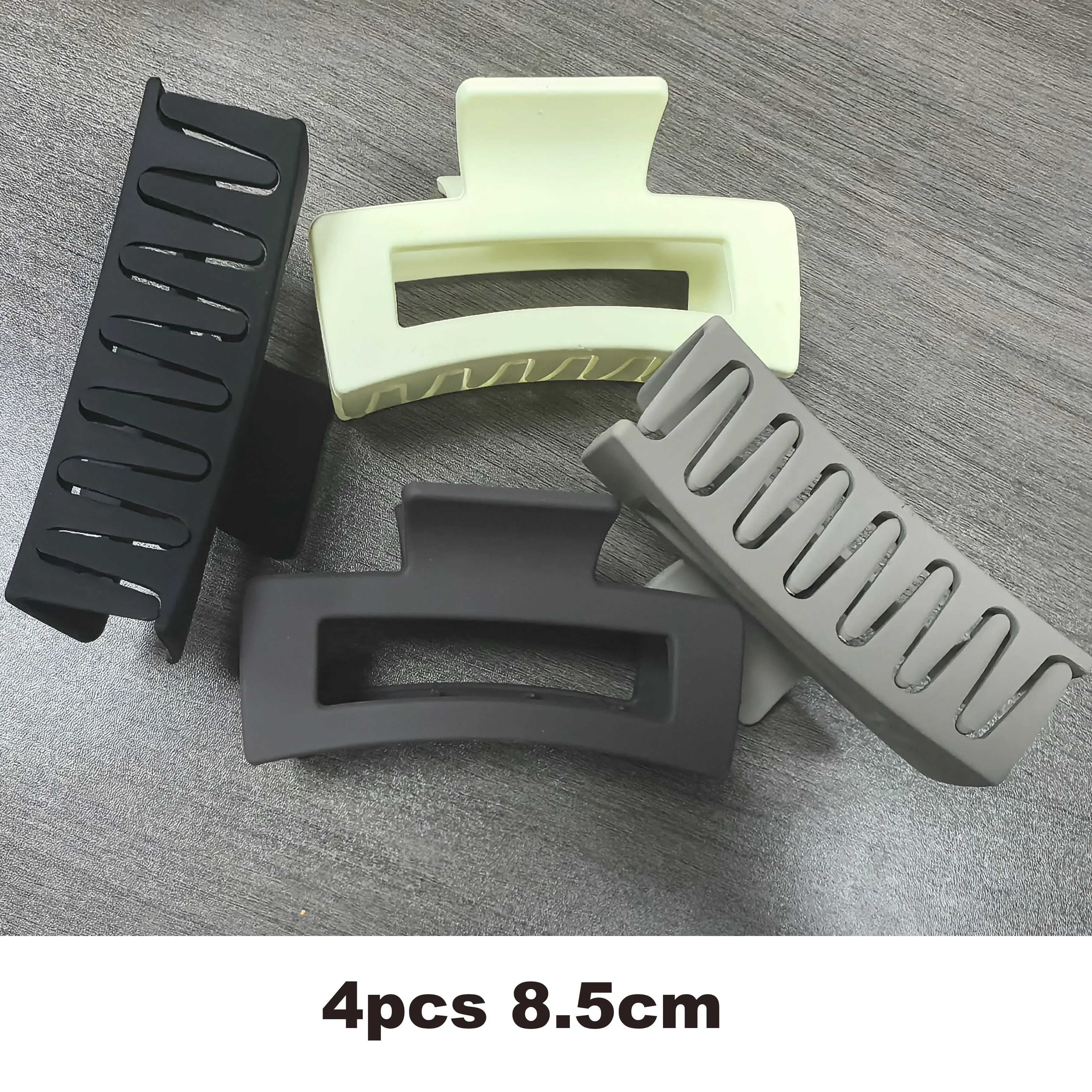 2 Pack 4 Inch Acetate Hair Claw Clips for Thick Hair Strong Hold Shark Jaw ‌4pcs Shark Jaw Hair Claw Clips | Extra-Large Non-Slip Hold  main image 3