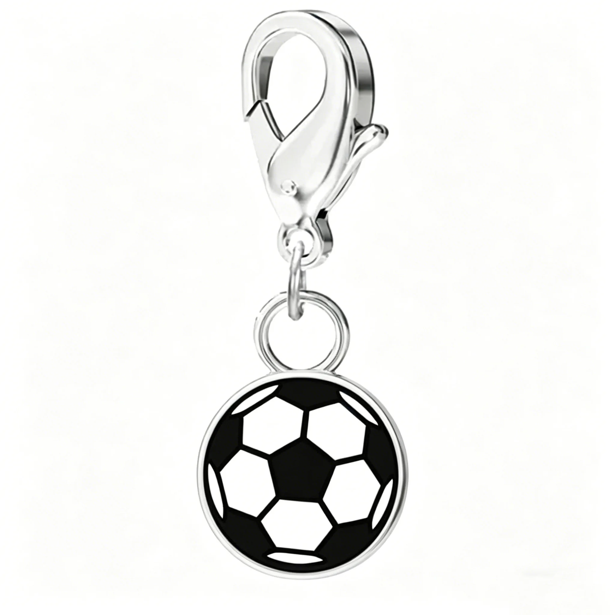 Kkjoy DIY Sportlicher Stil Armband-Anhänger Edelstahl Kleine Fußball Basketball Anhänger Schmuck Geschenke für Basketball- und Fußballfans – Detail 6