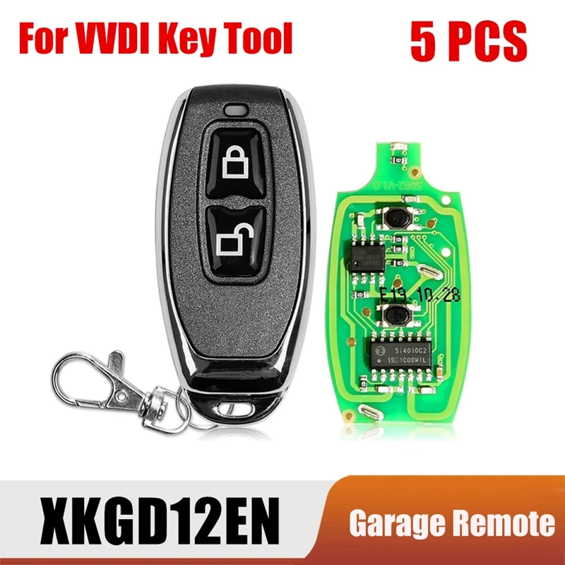 Universal Wire Garage Door Remote Key Fob 2 Buttons Replacement For Xhorse XKGD12EN For VVDI Key Tool 5Pcs/Lot