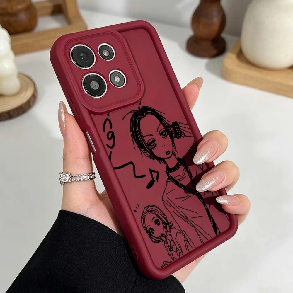 Popular Anime NANA Phone Case For Motorola Moto G86 G85 G75 G56 G06 Edge 70 60 50 Fusion Eye Ladder Silicone Cover view 6