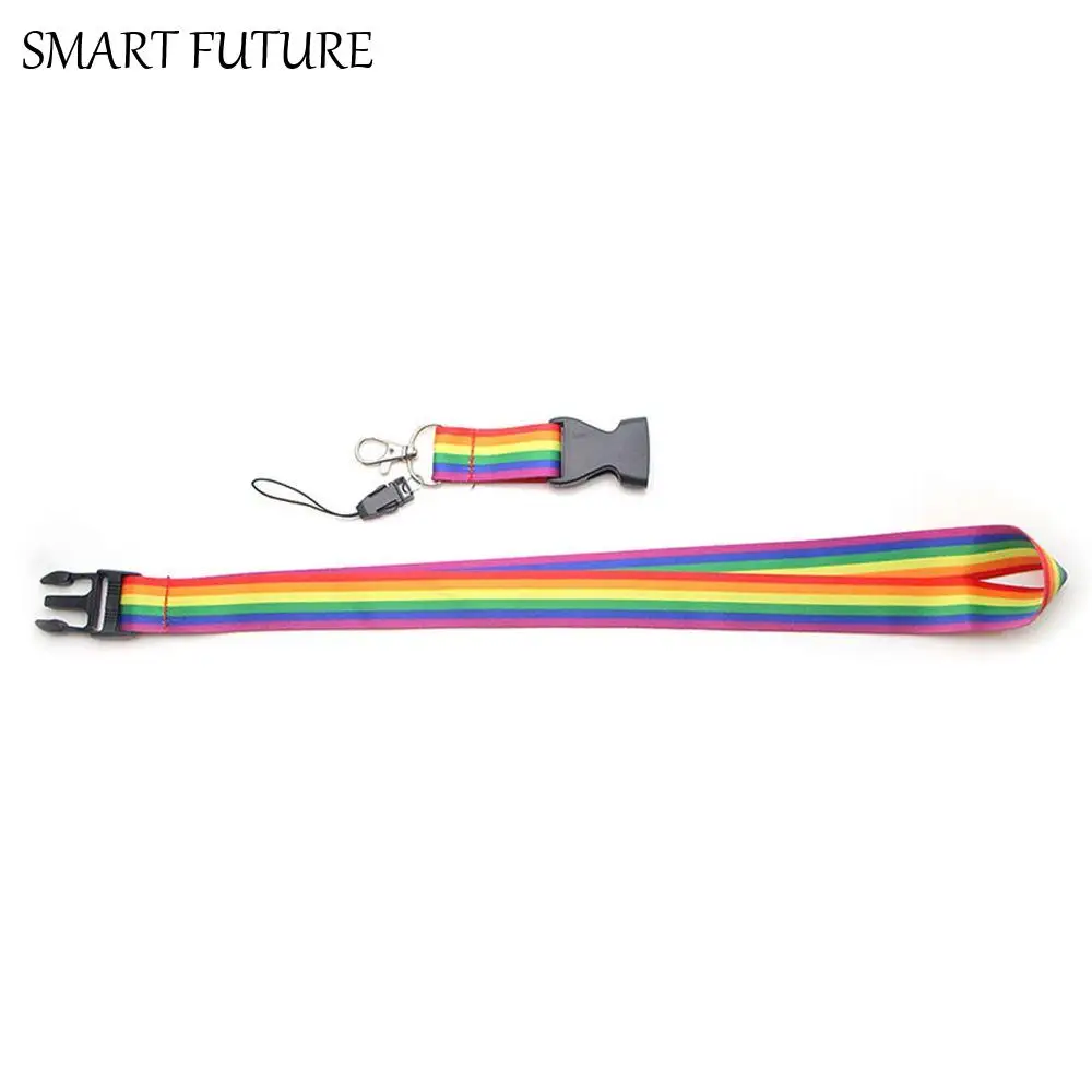 

Лента для бейджа для телефона, держатель для ключей, ремешок для удостоверения личности, держатель для бейджа, шейные ремни, веревка для подвешивания телефона, радужный ремешок, цвет радуги