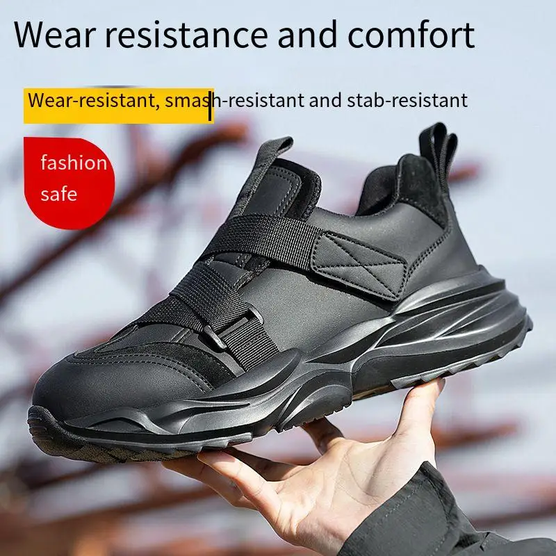 

Labor protection shoes with anti smashing, anti stabbing, and adhesive buckles, easy to put on and take off, workwear shoes