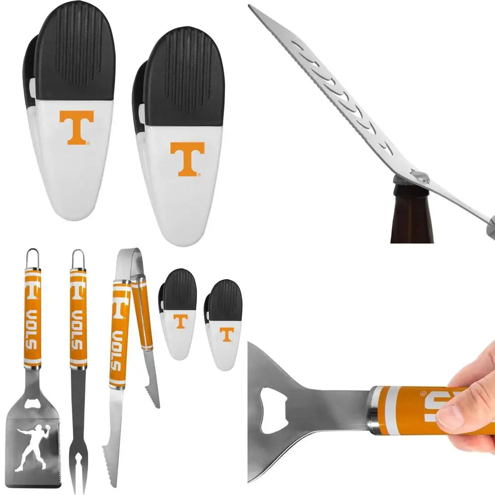

Tennessee Volunteers 3-Piece Steel BBQ Tool Set with Chip Clips in Team Colors