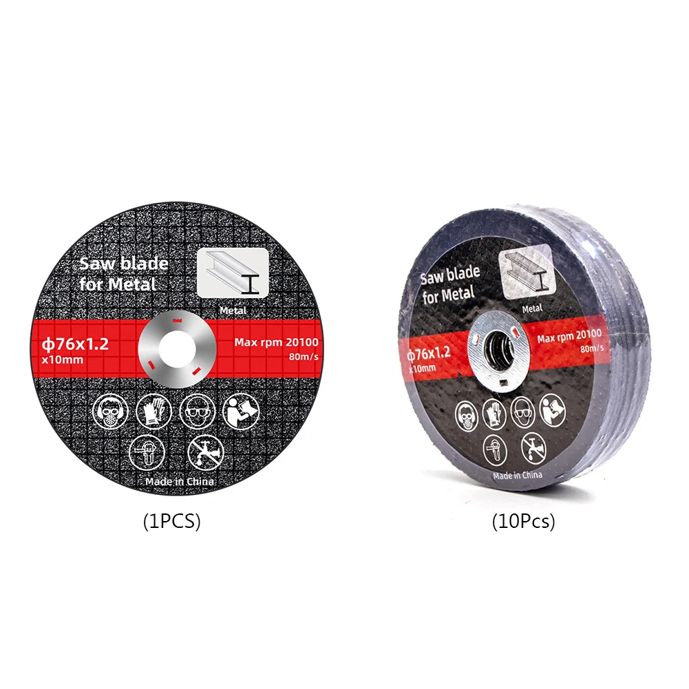 1/10PCS 76mm Metal Cutting Discs Wear Resistance Sanding Cutting Discs Cut Off Circle Wheels Blades Angle Grinder Accessories