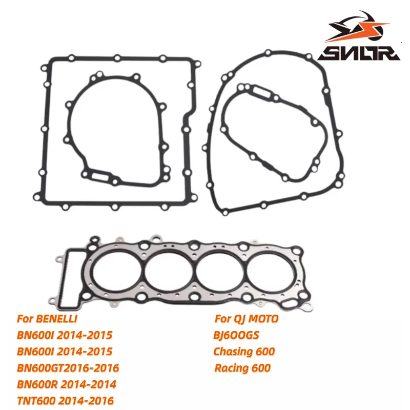 SNOR Cylinder Head Overhaul Gasket Kit OEM R320079078000 For QJ MOTO BJ600GS BENELLI BN600I BN600GT TNT600 Motorcycle Parts