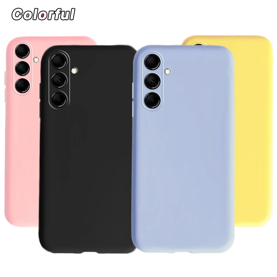 Silicon Phone Case For Samsung Galaxy M14 5G Cute Plain Shockproof Bumper Back Cover For Samsung M14 Galaxy M 14 SM-M146B Cases