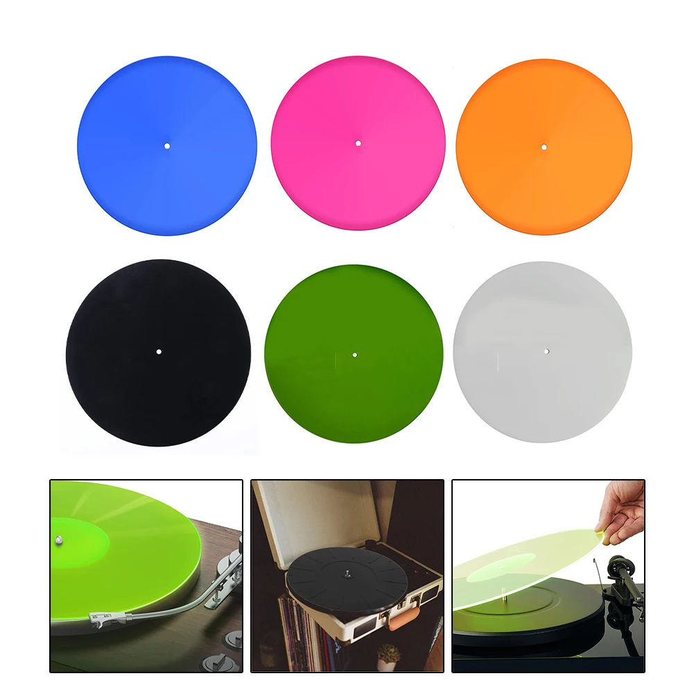 12 Inch Acrylic Slip Mat For Phonograph Turntable Vinyl 3mm Anti Static LP Mats Suitable For 12'' Vinyl LP Record Accessories