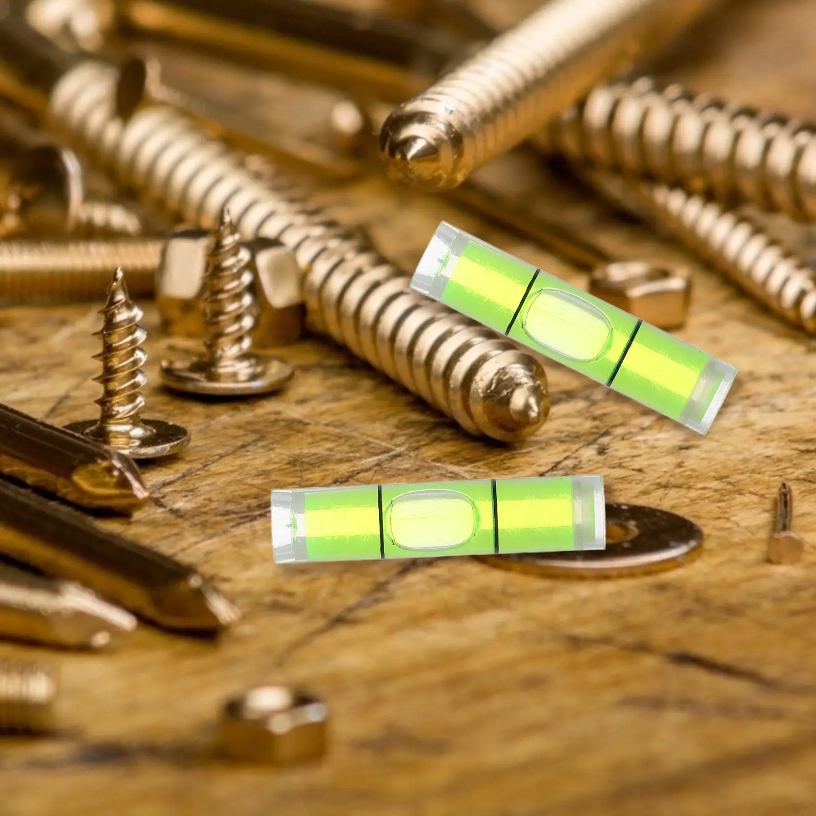 50 Pcs Cylindrical Horizontal Bubble Level Mini Tool 8x35mm Precise Measurement Durable Material Versatile Applications