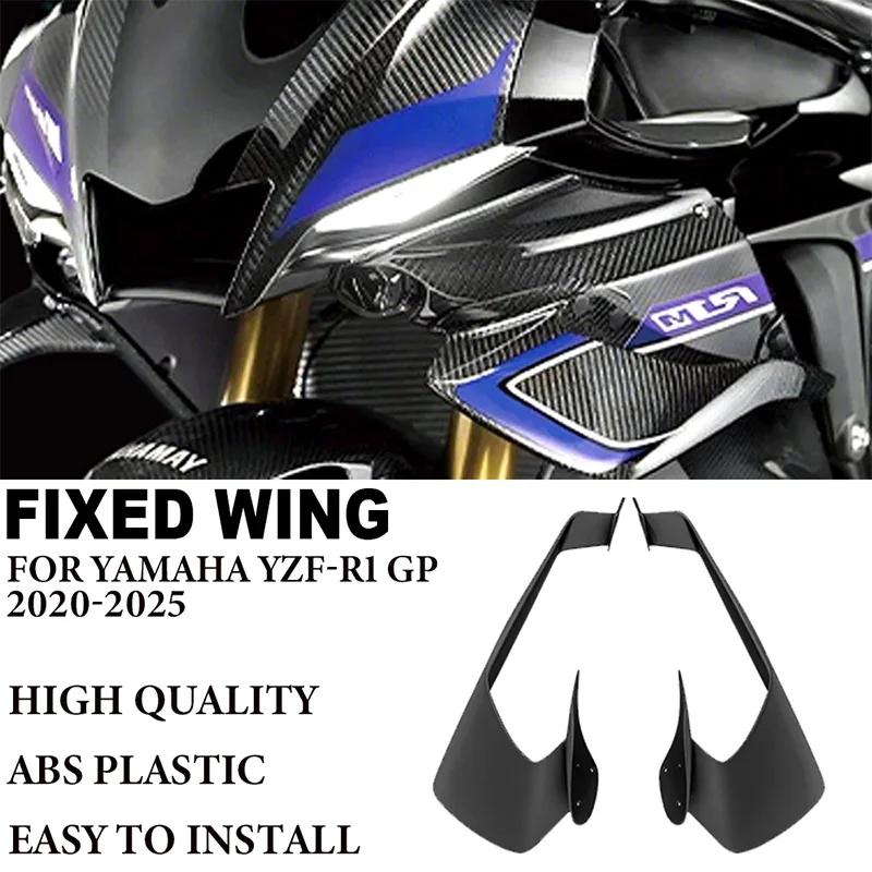 

Motorcycle fixed wing spoiler siide wing winglet aerodynamic wing aileron For Yamaha YZF-R1 GP YZFR1 YZF R1 2020-2025