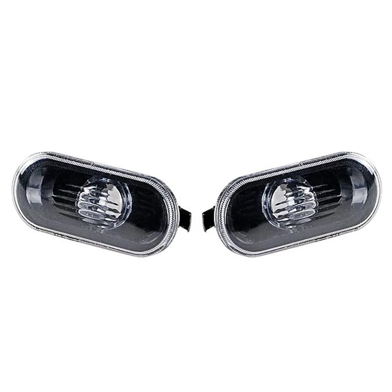 2Pcs Car Side Marker Turn Signal Warning Light Black Lamp Cover for MK4 Golf Jetta Bora,B5/B5.5 Passat,Beetle