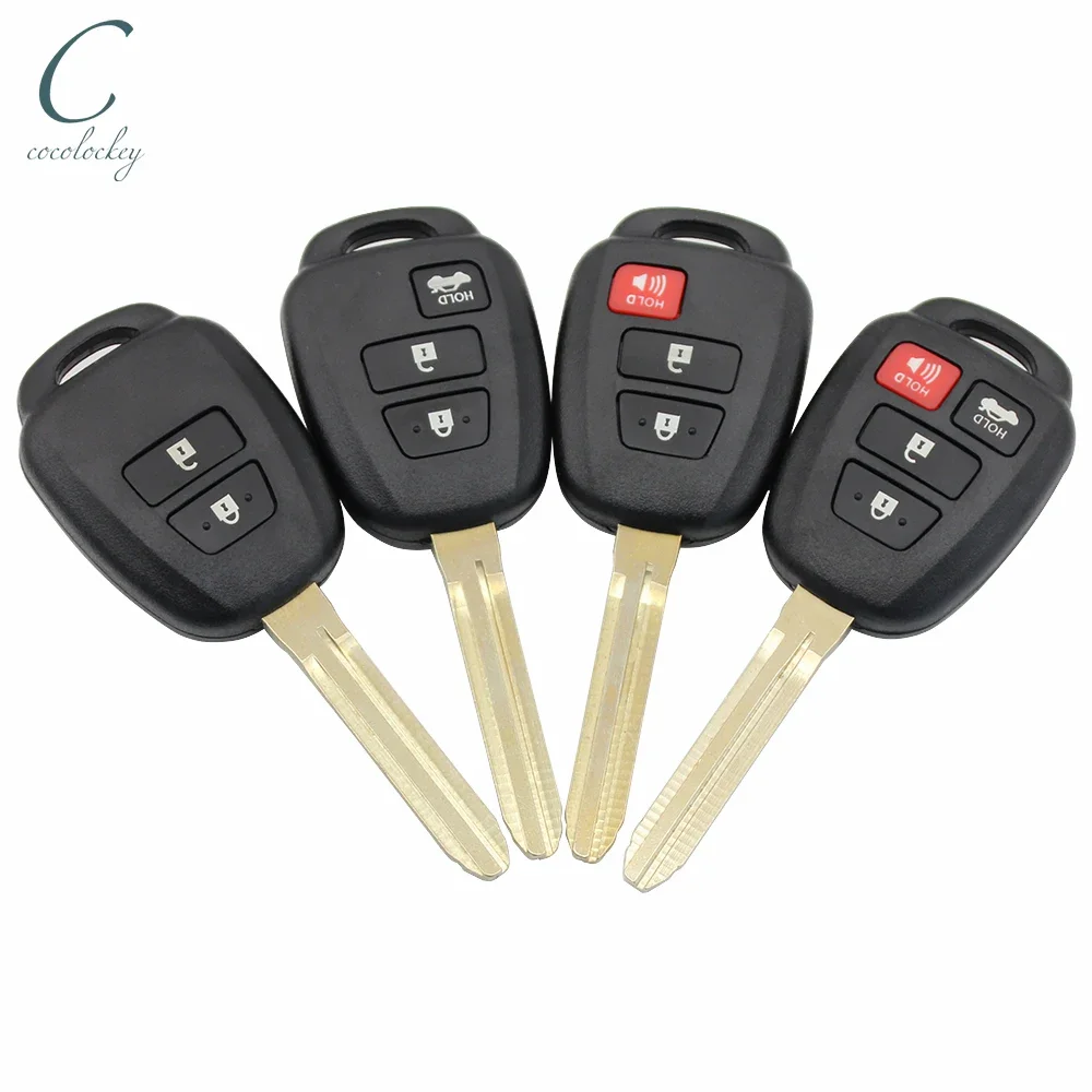

Cocolockey Remote Key Shell Case Fob 4 Button for Toyota Camry Corolla Head Housing Car Keys Blank Toy43 Replacement 2012-2019