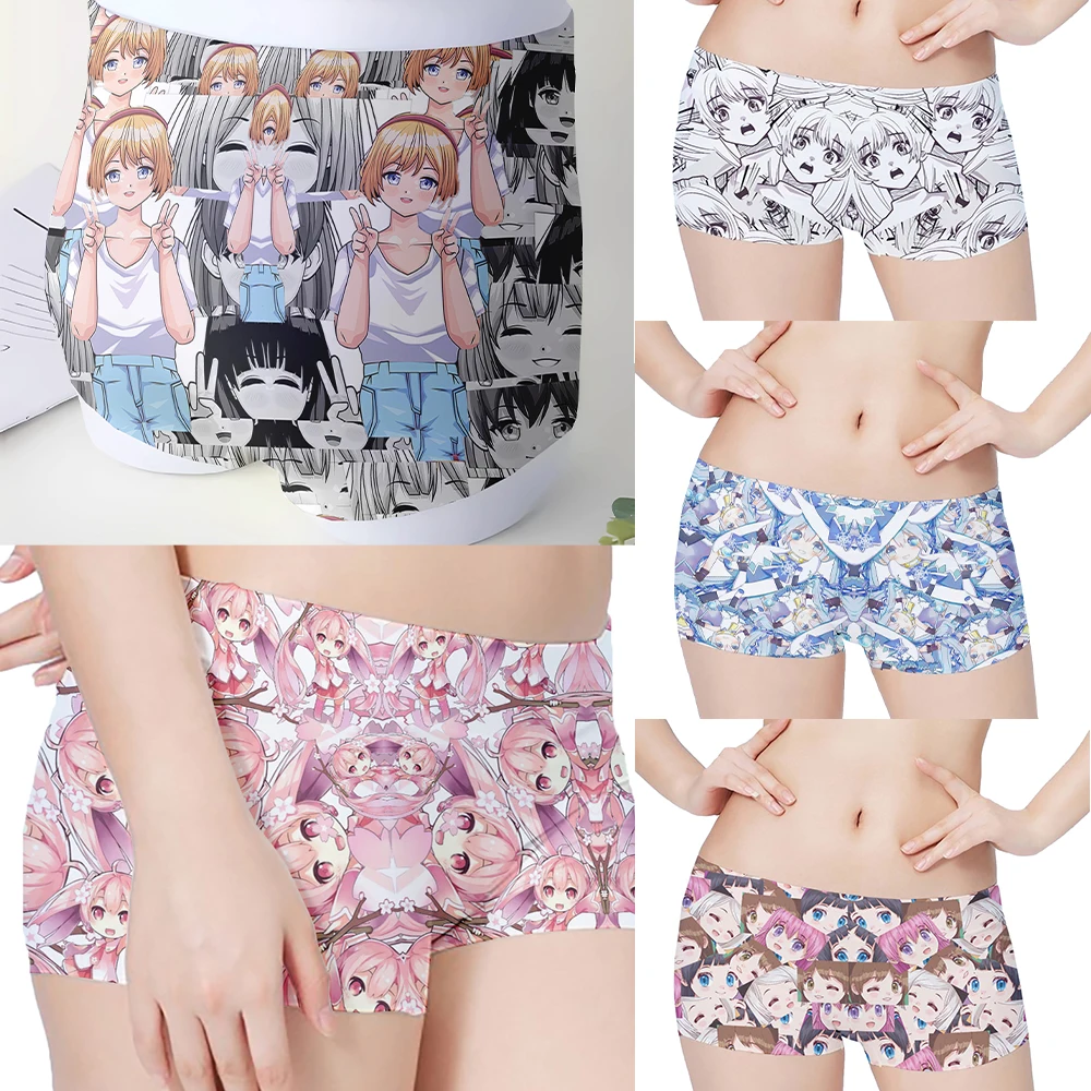 Japanese anime ladies shorts new fashion 3D printing sexy sports swimming trunks Kawaii ladies safety pants cosplay