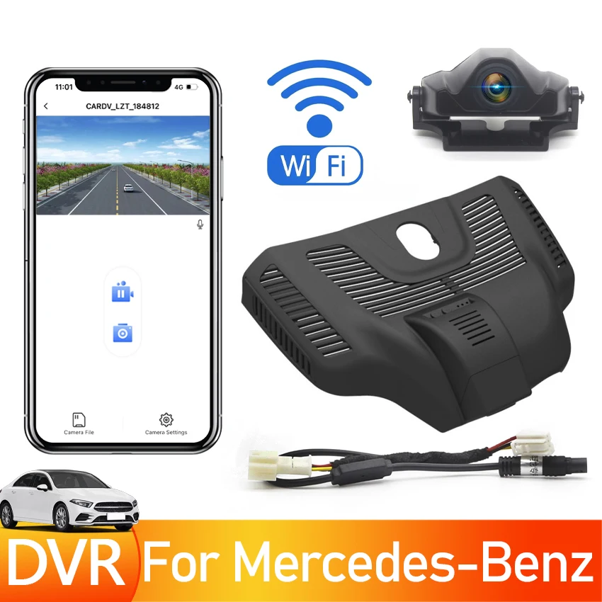 New!Car DVR Plug and play 4K Dash Cam Camera Wifi Driving Video Recorder For Mercedes-Benz EQB EQB350 2022 2023 Wireless DashCam