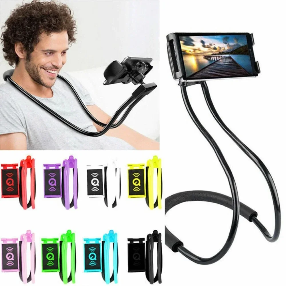 STONEGO Universal Mobile Phone Holder Extendable Neck Hanging Selfie Stick Rack Adjustable 360°Free Rotating Mount Holder