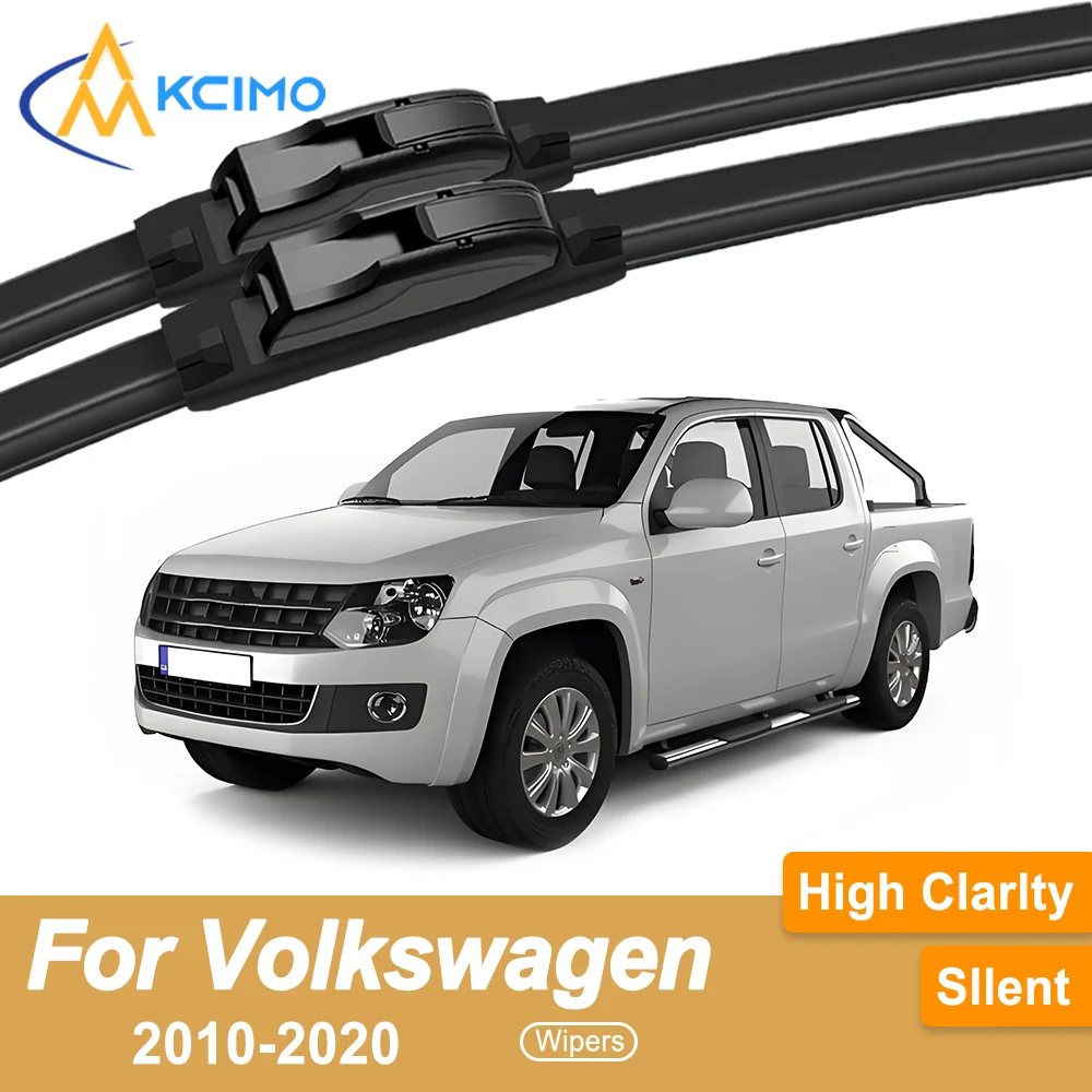 2 sztuki wysokiej jakości piór wycieraczek do Volkswagen Amarok 2H 2F 2010-2020, całoroczne, wytrzymałe, ciche, zapewniające ciągłe widoczność.