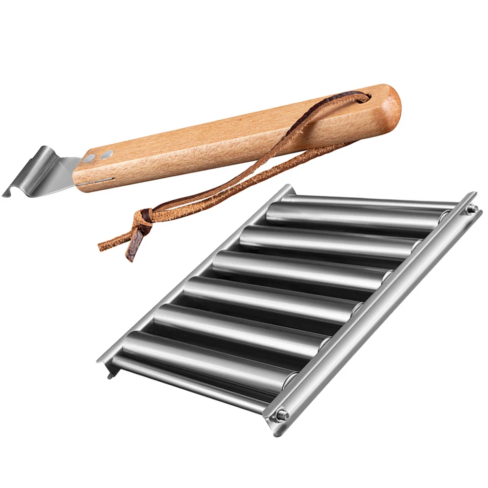 

Hot Dog Grill 18x17 5x4cm Portable Stainless Steel Camping Gear Wood Outdoor Folding BBQ Tools Sausage Roller Kitchen