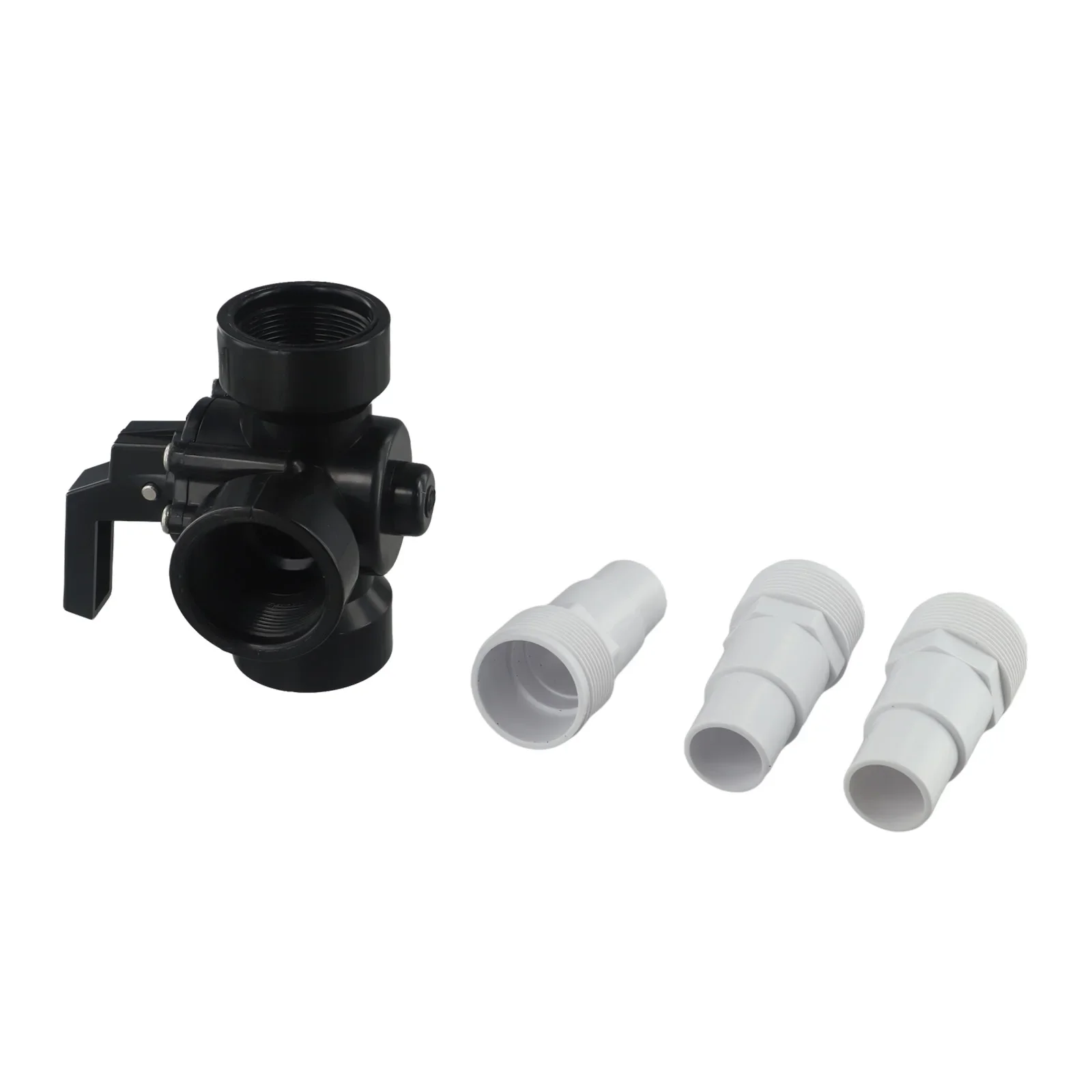 Swimming Pool Valve Controlling Equipment 1.5 Inch 3 Way Adjustable Clean Connectors PVC+Metal Pipe Connection