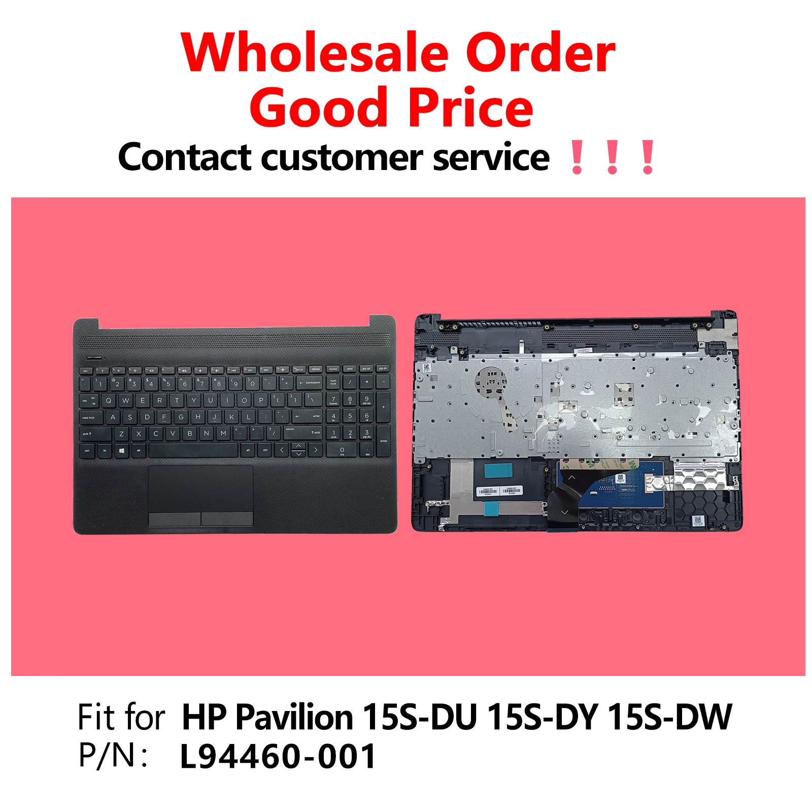 

L94460-001 для ноутбука HP 15S DU/DY/DW, верхняя верхняя крышка, чехол, упор для рук, без подсветки, клавиатура США, сенсорная панель, сборная часть, черный