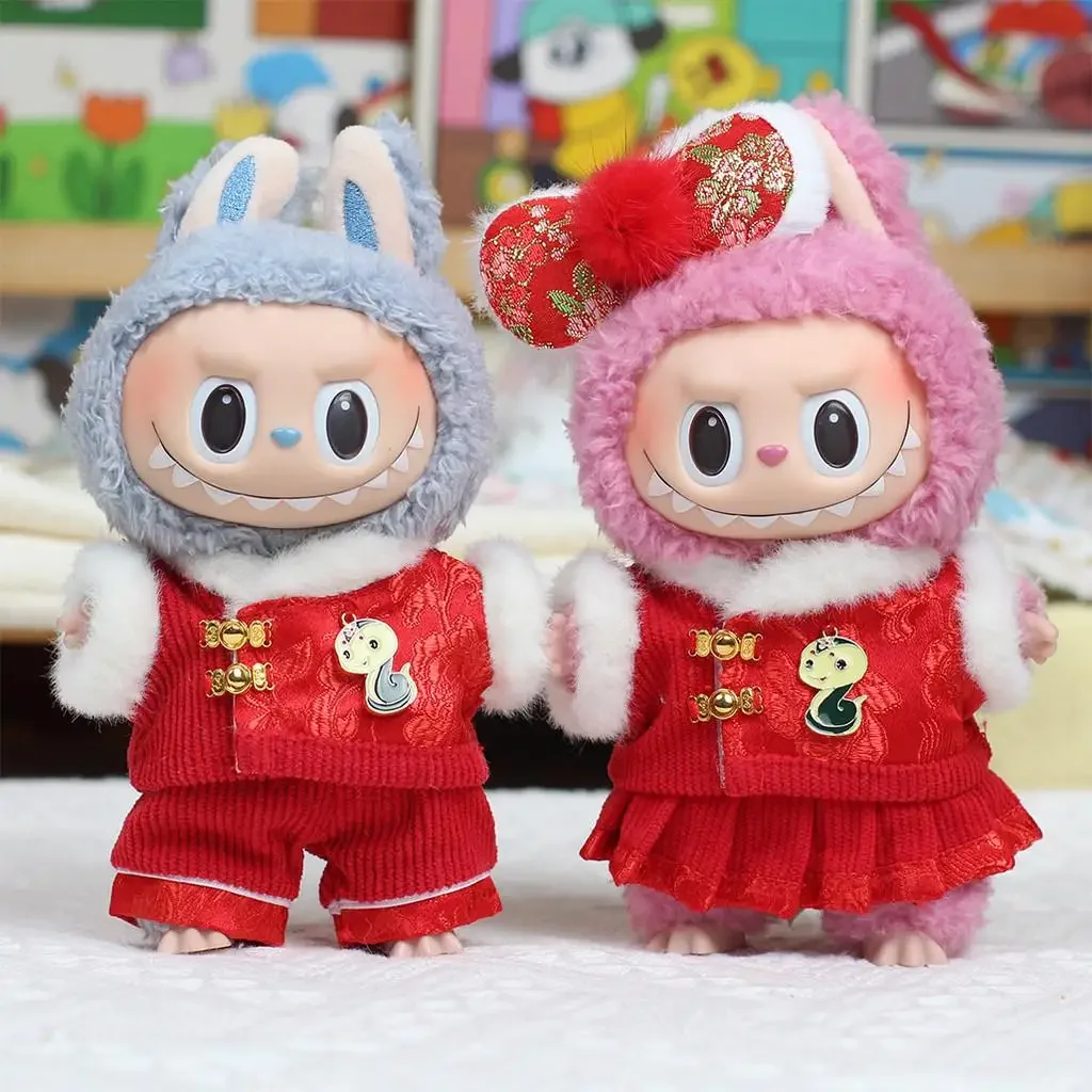 Mini Doll'S Clothes Outfit Accessories For Korea Kpop Exo Labubu Idol V1 V2 New Year's Spring Festival antique Hanfu Clothing