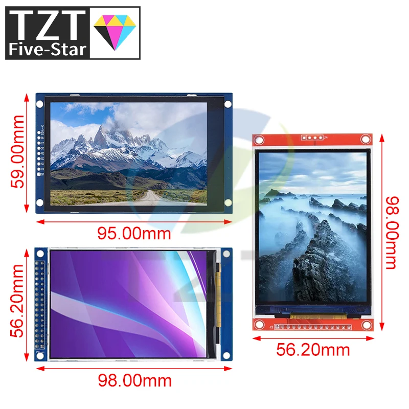 Tzt 3.5 "3.5นิ้วโมดูลหน้าจอสัมผัส LCD TFT 480x320 ST7796U ILI9488จอแสดงผล LCD สำหรับ Arduino Uno MEGA2560โดยไม่ต้องสัมผัส