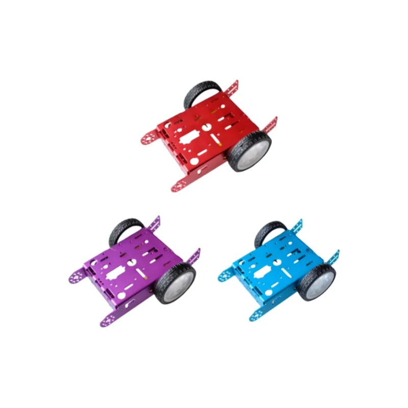 

Aluminum Alloy Car Robot Intelligent Chassis Alloy Chassis 2-wheel Car DIY New Model A30