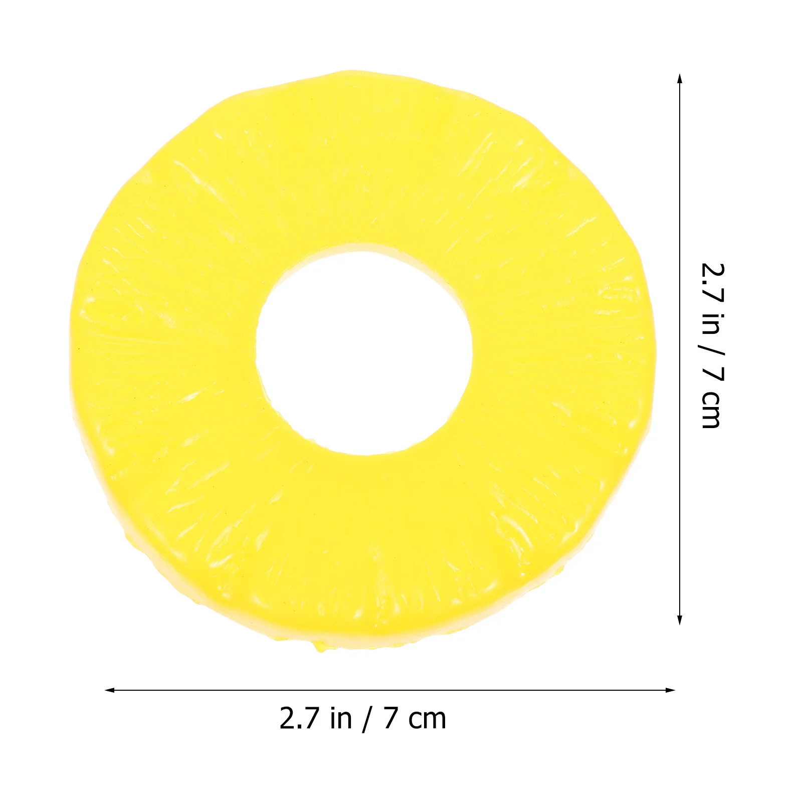 

6Pcs Artificial Pineapple Slices Realistic Bright Color Smooth Design Home Decor Photography Props Fake Plastic