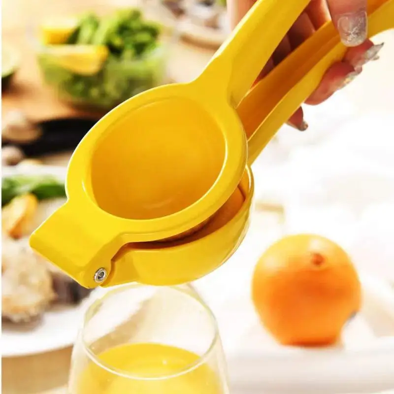 1Pc Home Manual Lemon Squeezer Aluminum Alloy Hand Pressed Orange Fruit Juicer Portable Kitchen Gadget For Easy Juicing.~