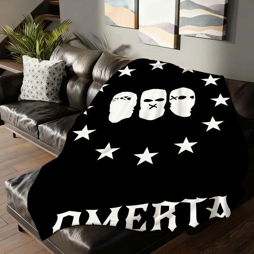 Fashion print O-Omertas M-Maes Blanket For Sofa Office Bed Plane Travel Sleep Read Relax Camping Soft And Warm
