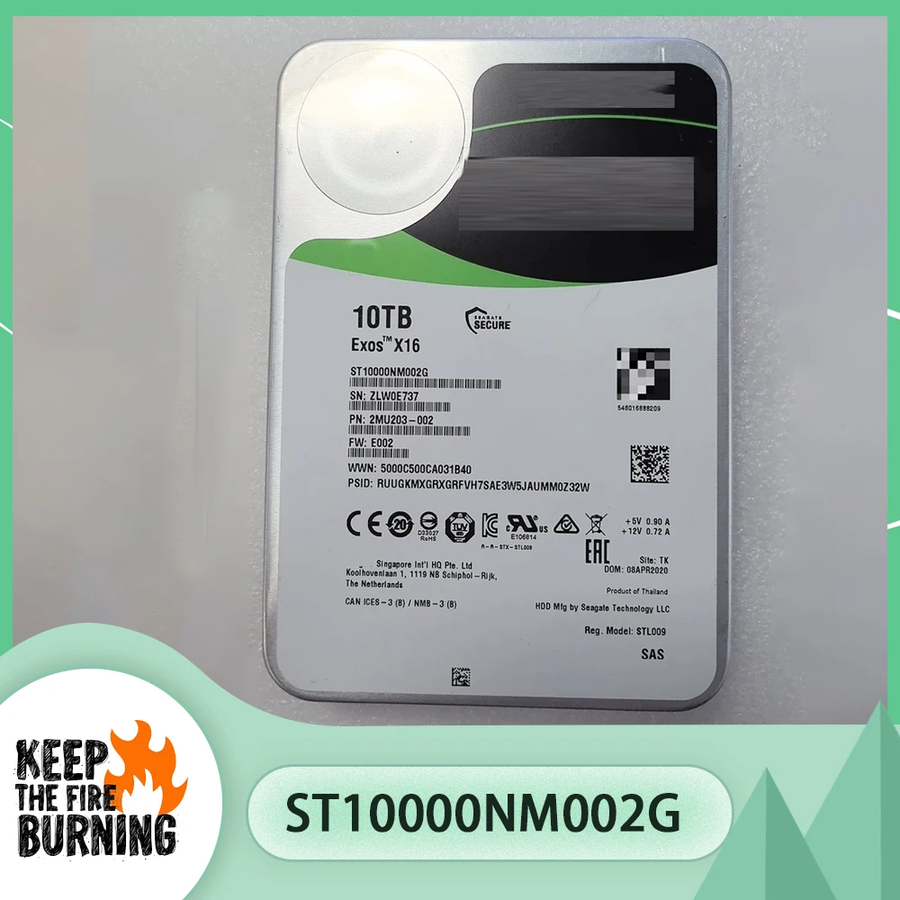 

For Seagate HDD ST10000NM002G 10T 3.5'' 7.2K 12Gb SAS Server hard drive