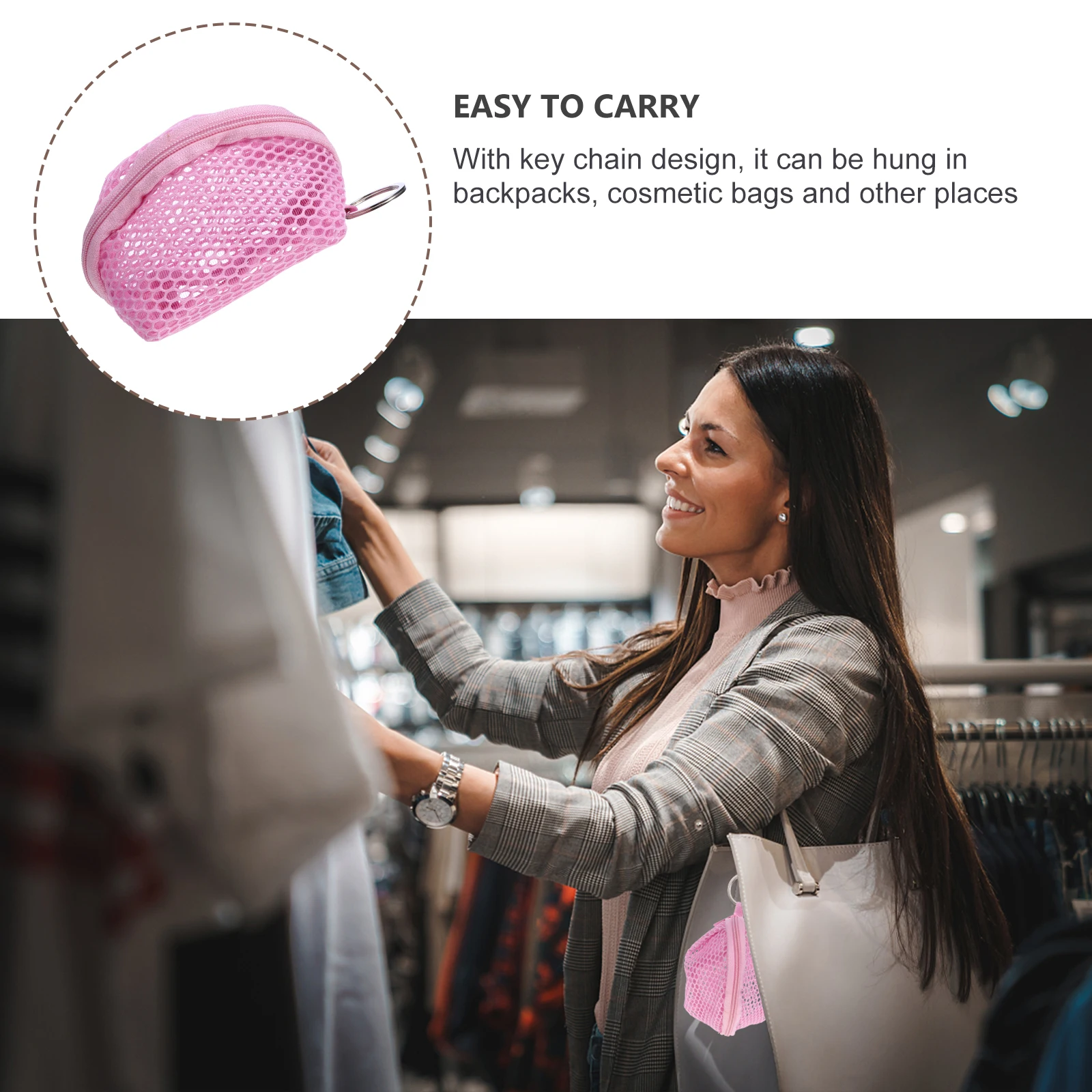 

1pc Mini Coin Purse Makeup Egg Storage Bag Mesh Organizer Keychain Wallet For Change Earphones Wedding Party