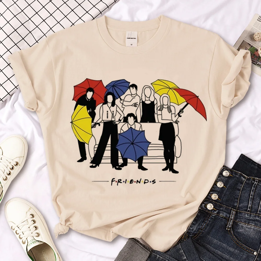 Friends Tv Show tshirt women Y2K comic anime Tee female y2k Japanese clothing