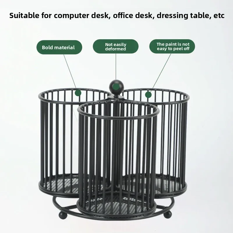 1pcs New Stationery Storage Rotary Pen Holder Storage Box Fashionable Makeup Brush Storage Barrel Multi-function Pen Holder