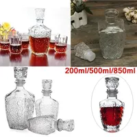 200Ml / 500Ml / 850Ml Crystal Wine Bottle Glass Cup With Lid Whiskey Liquor Wine Decanter Bar Drink