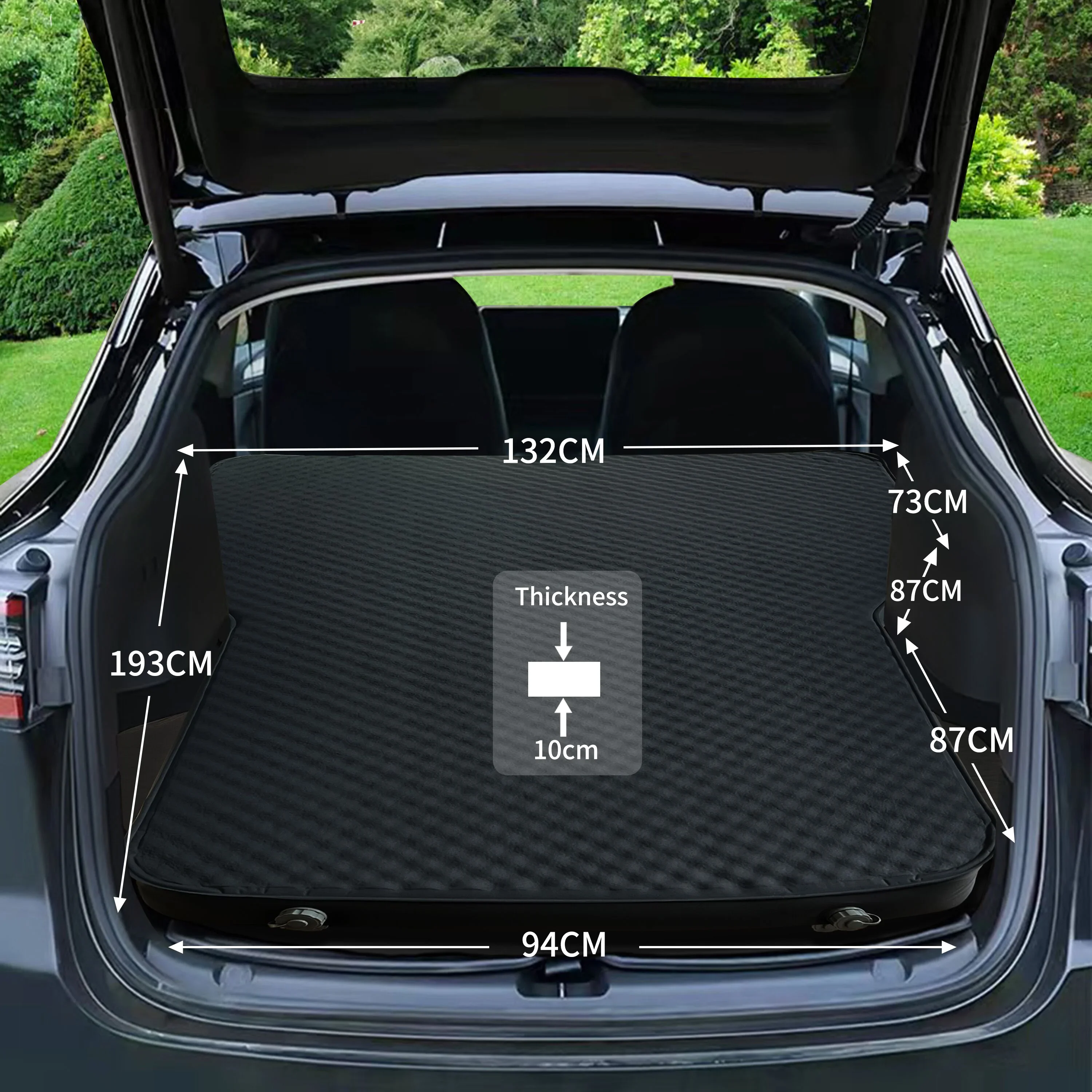 Self Inflating Car Air Mattress Folding Portable Camping Travel Bed Fit for Model Y