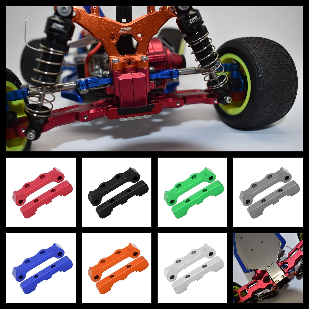 

GPM Alloy Rear Lower Suspension Arm Mount For LOSI 1/18 Mini-T 2.0 1/16 Mini-B