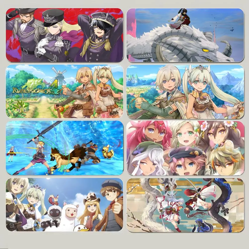 Cute Relaxing Game R-Rune Factory 5 Mouse Pad Large Gaming Mousepad with Thick Stitched Edge Non-Slip Desk Mat