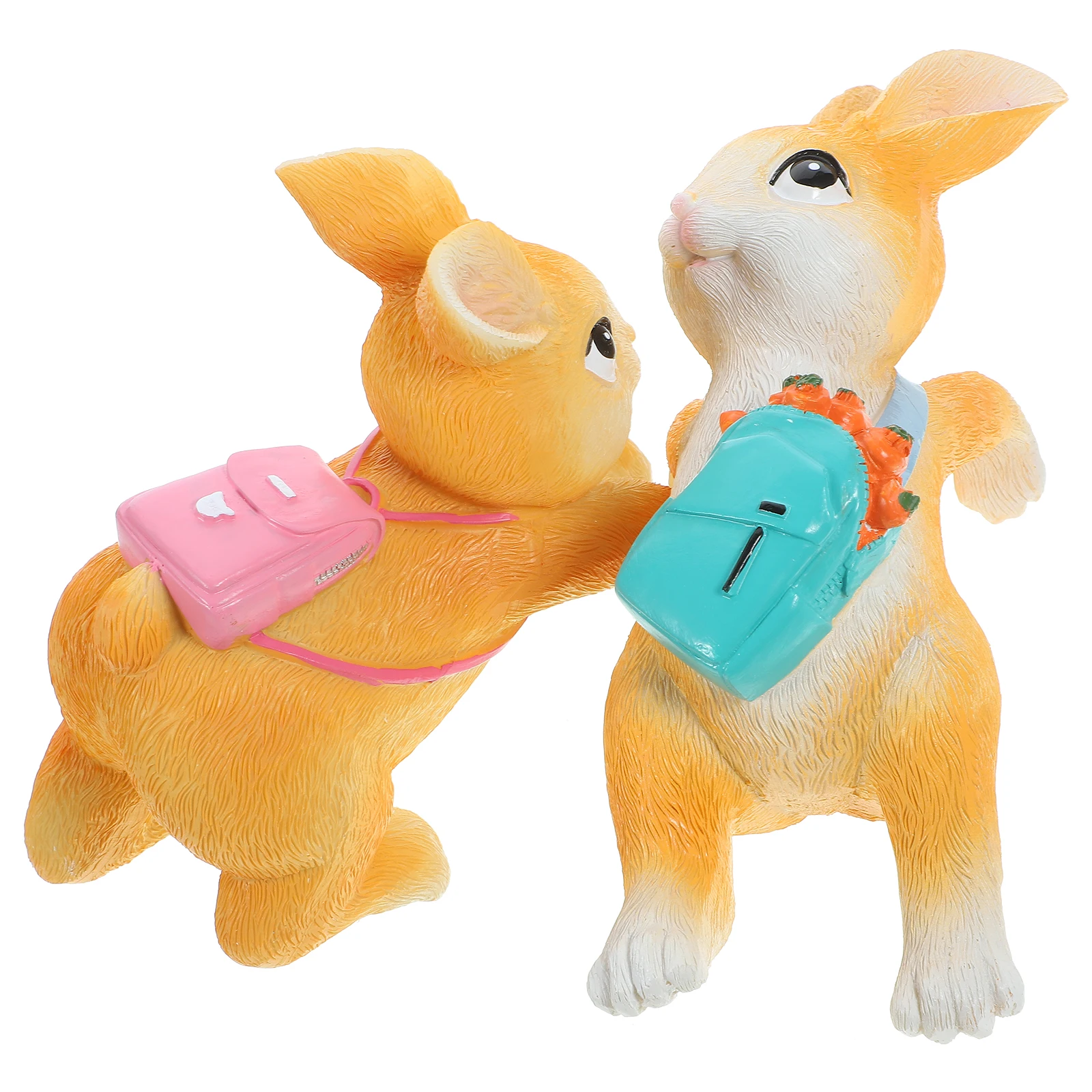 

2 Pcs Hanging Rabbit Flower Pot Decoration Potted Ornament Hanger Garden Flowerpot Resin Vase Hagger