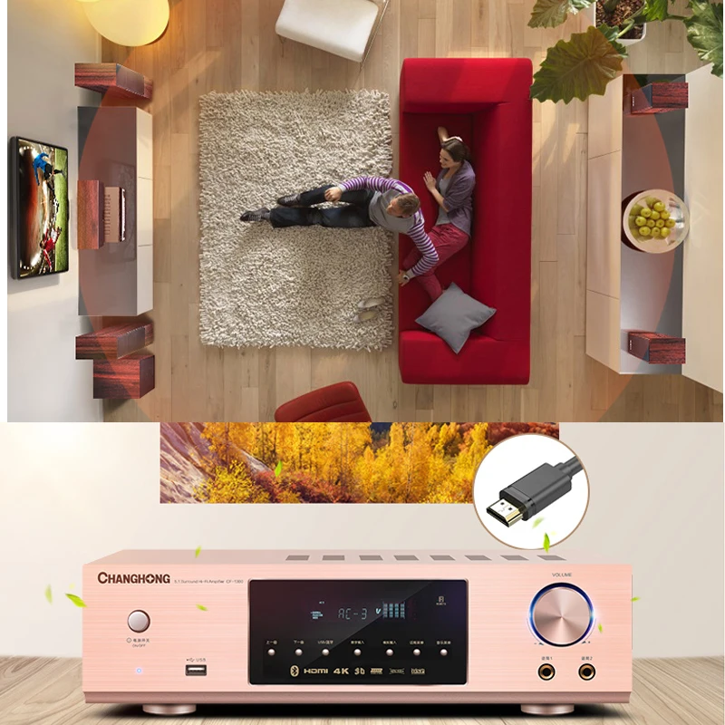 KYYSLB 900 واط 220 فولت Blueteeth مكبرات الصوت عالية مكبر كهربائي 5.1 HIFI حمى الصوت المنزلي الرقمي KTV مكبر صوت لجهاز الكاريوكي مكبر للصوت