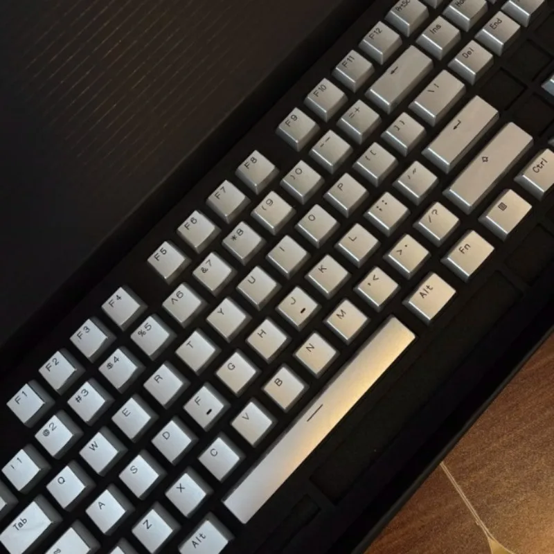 Hi U M Aluminum Alloy Keycap Set Basic High-gloss Series  Custom High - Gloss Edge Keycaps  Minimalist Business Style Custom