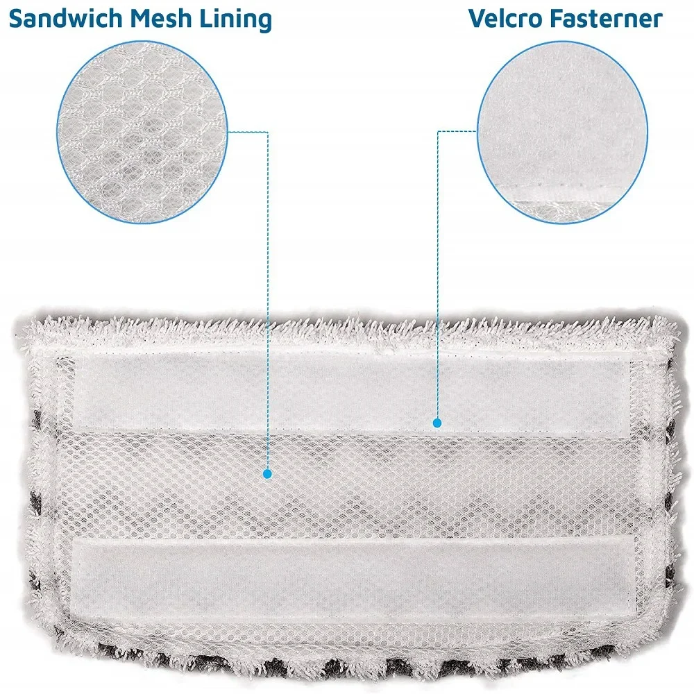 Washable Mop Pads for Shark, Steam Mop, Replacement Steamer Pads, S1000, S1000A, S1000C, S1000WM, S1001C, 32x19cm