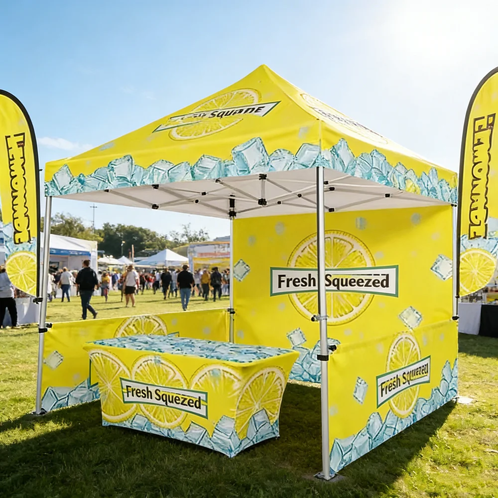 CustomizableOutdoor Trade Festival Marketing 10x10 Popular Advertising Custom Trade Show Foldable Pop up Tent Exhibitions Promot
