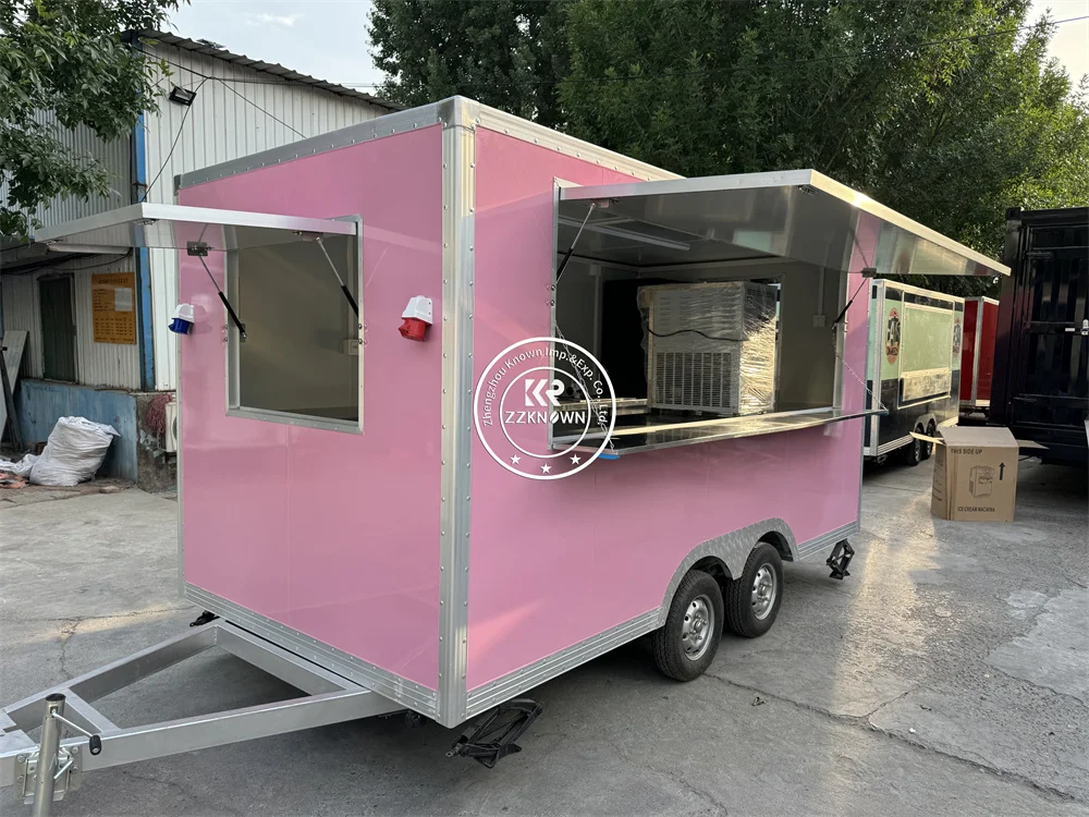 Outdoor Catering Food Trailer Mobile Restaurant Fully Equipments Snack Cart Coffee Shop Food Truck Trailer