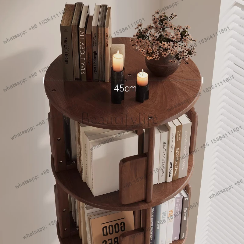 Creative Rotatable Bookcase Corner Atmosphere Convenience Bookshelf Futuristic Glow Living Room Furniture Bucherschrank XY40SJ