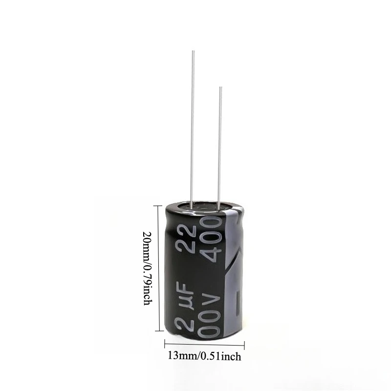 50pcs 400V 22uF Electrolytic Capacitor 105C High Temp Radial Long Life 13x20mm for Power Supply