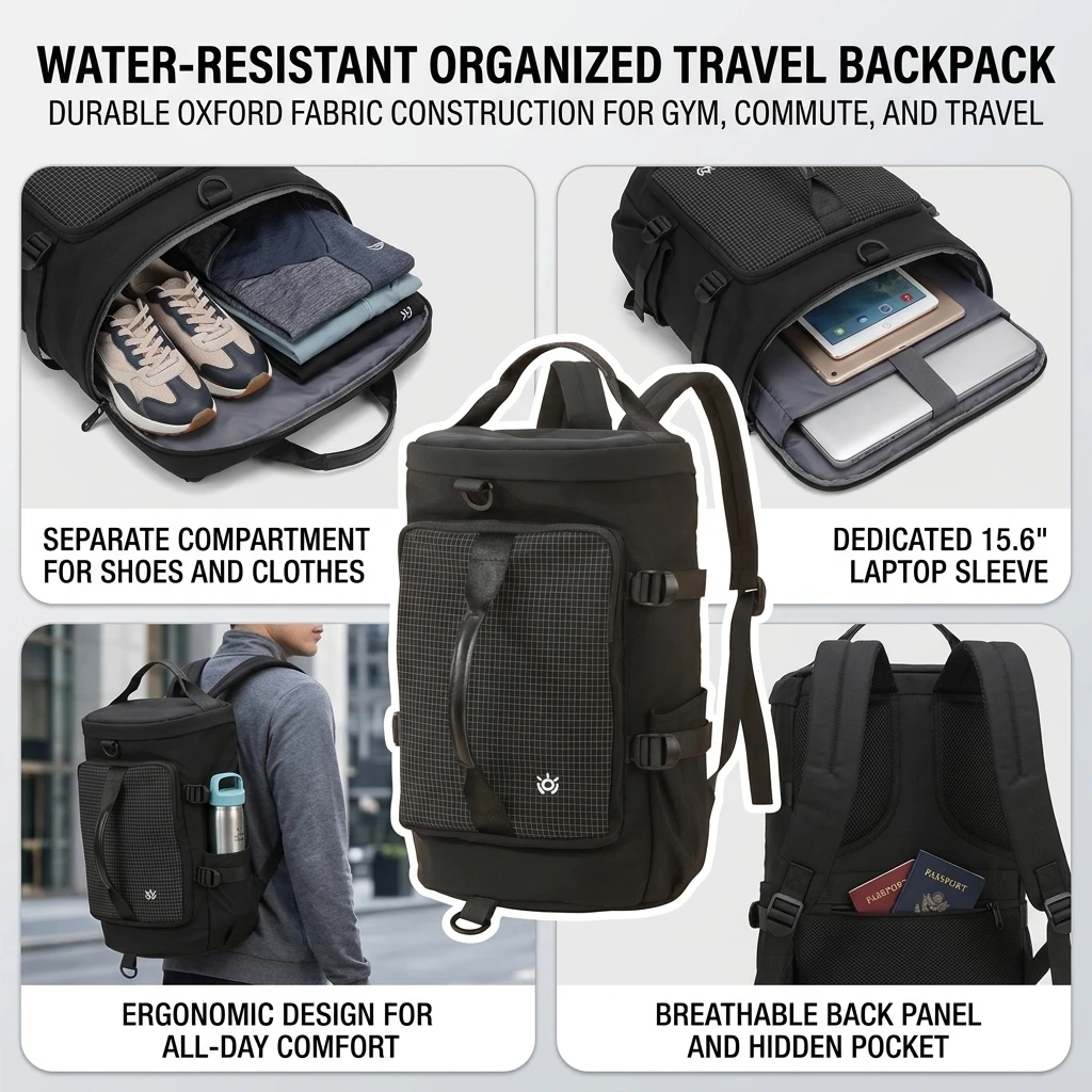 กระเป๋าเป้สะพายหลังสำหรับผู้ชา - Laptop Bag Waterproof บทวิจารณ์และราคา